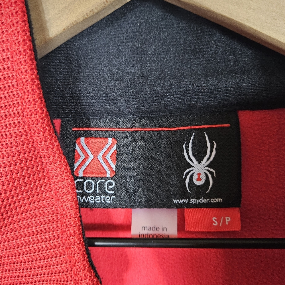 Spyder | Men's Outbound Red / Black Half Zip Fleece Jacket - Picture 5 of 5